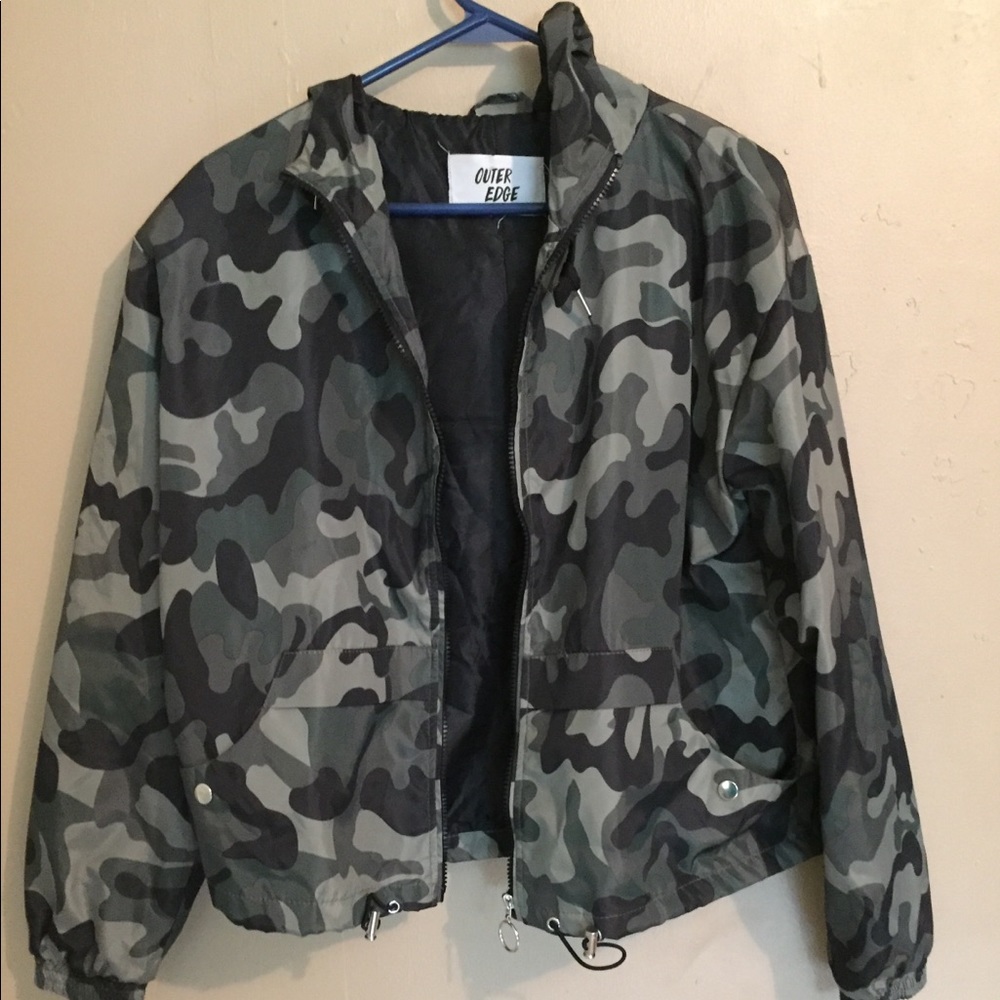 Camo windbreaker